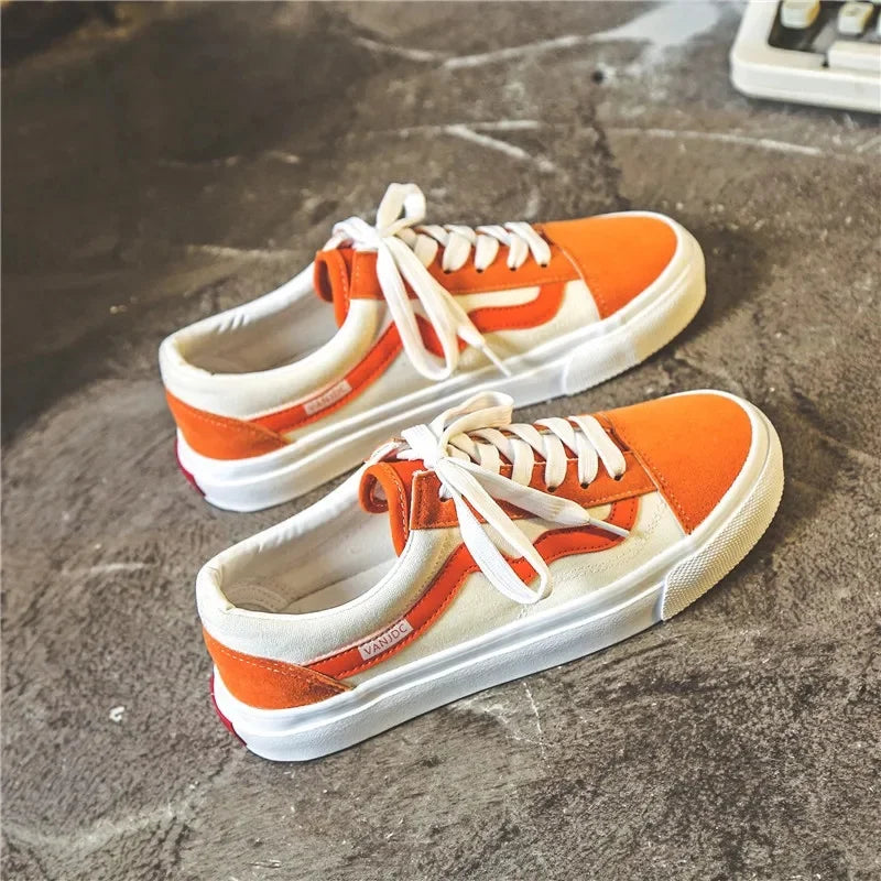 Zapatos de lona a cuadros blancos y negros originales, nuevos de otoño 2024, para mujer, estilo coreano, versátiles, de suela plana.