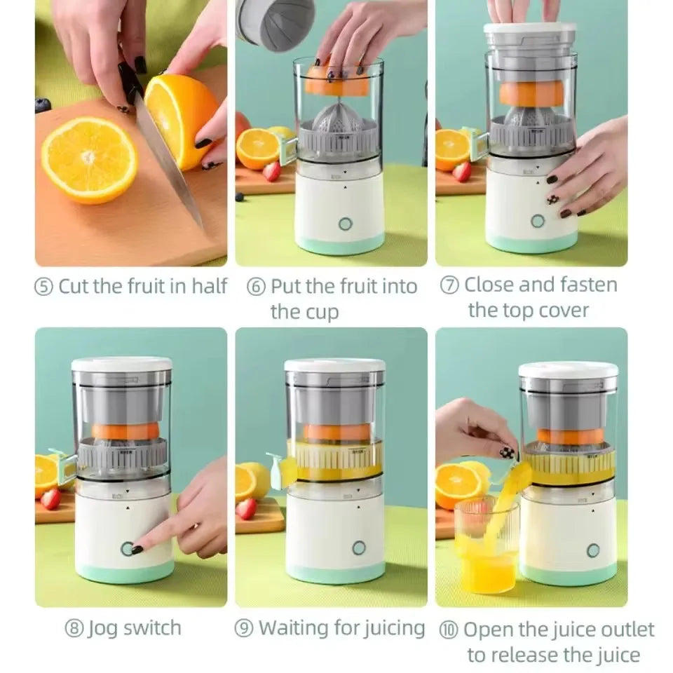 Extractor de jugo portátil, exprimidor automático de frutas para el hogar, exprimidor automático de jugo de naranja y limón, extrusor USB