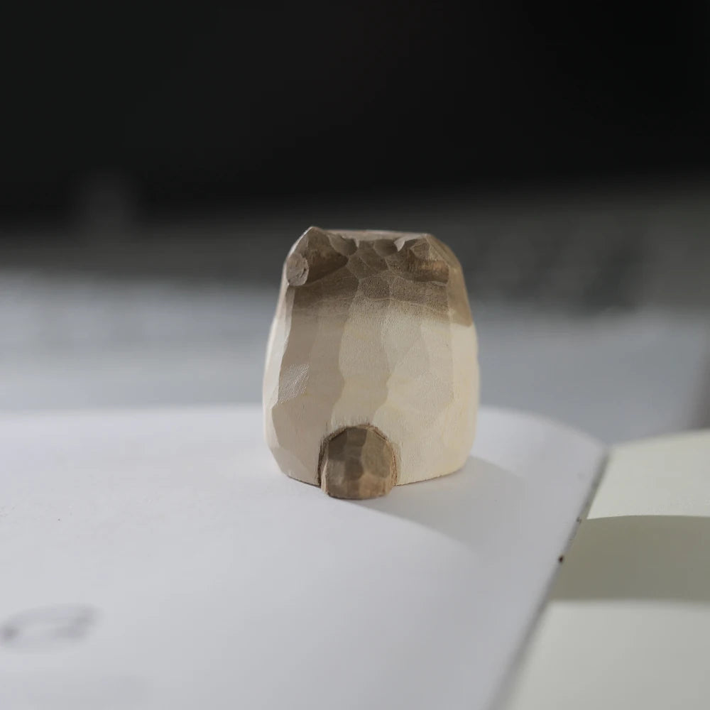 Adornos de madera tallados a mano, lindas estatuas de animales, favoritas de los amantes, decoración del hogar tallada a mano, adecuadas para