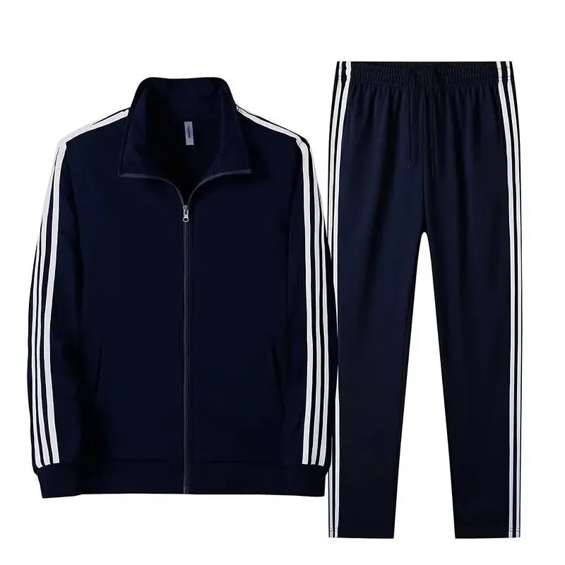 Conjunto deportivo para pareja, de manga larga y cuello alto, para correr, primavera y otoño, corte ajustado, versátil, popular, para correr por la mañana, dos piezas