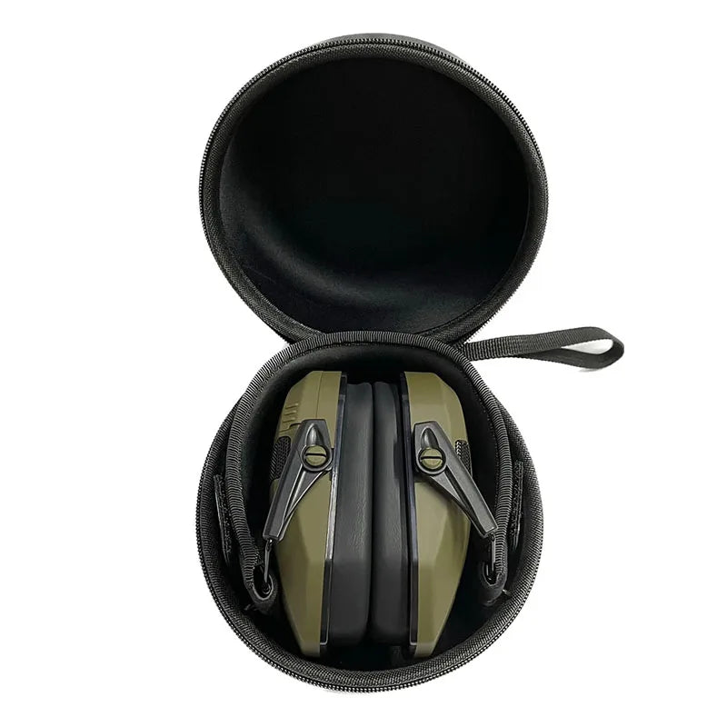 Orejeras tácticas de caza activa con estuche para disparar, protección auditiva electrónica, auriculares de caza con reducción de ruido