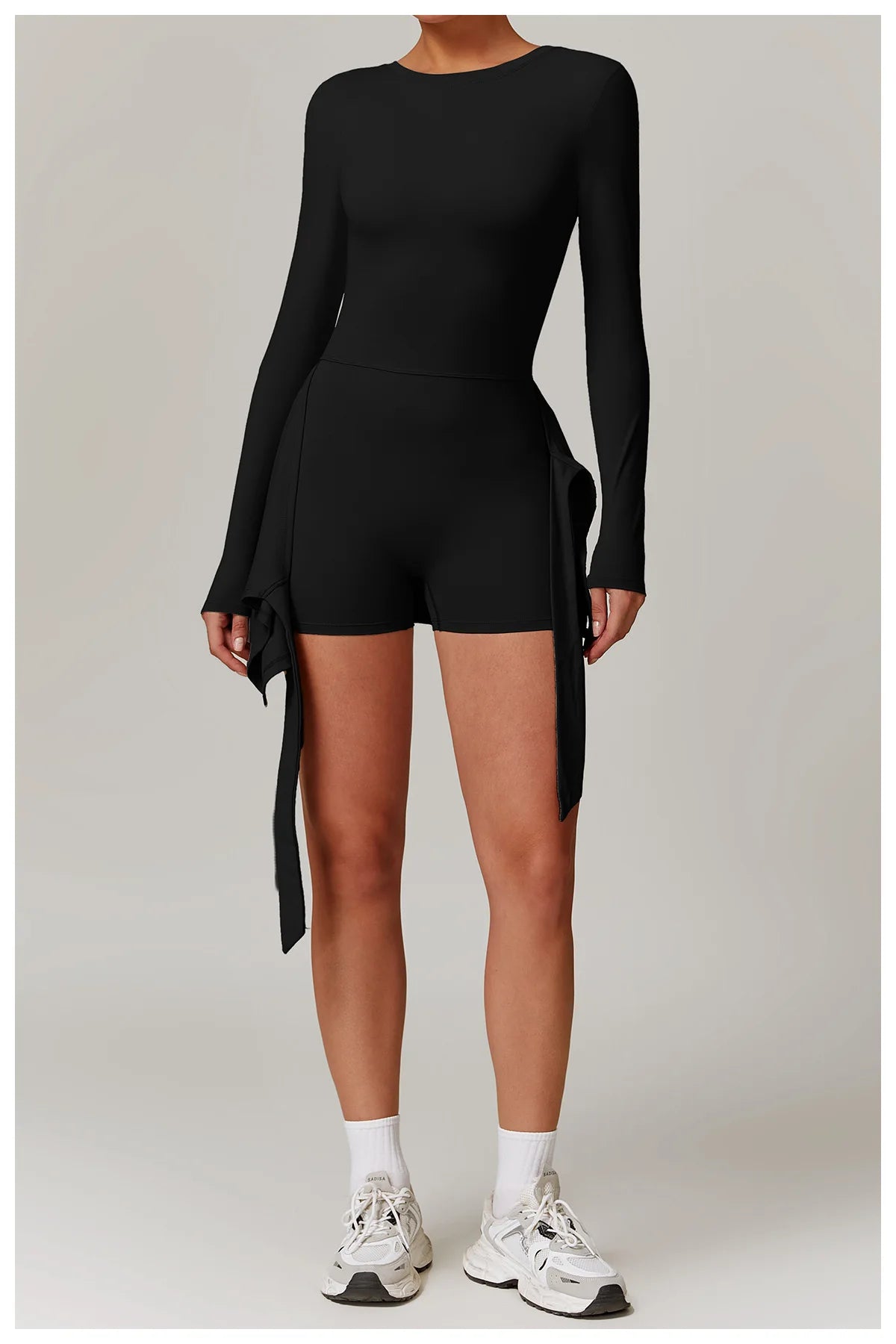 Mono deportivo corto de manga larga para mujer, conjunto de gimnasio, ropa de yoga, mono de entrenamiento de una pieza, monos para actividades al aire libre