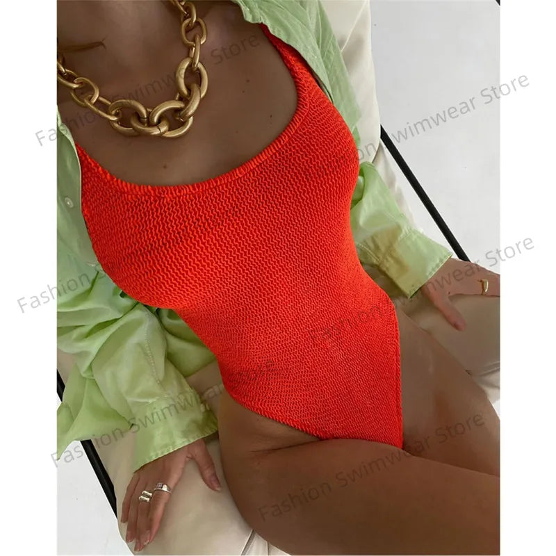 Sexy Solid Swimwear Female One Piece Swimsuit Closed Push Up Women's Swimming Bathing Suits Bodysuit Beach Pool Bather 2025