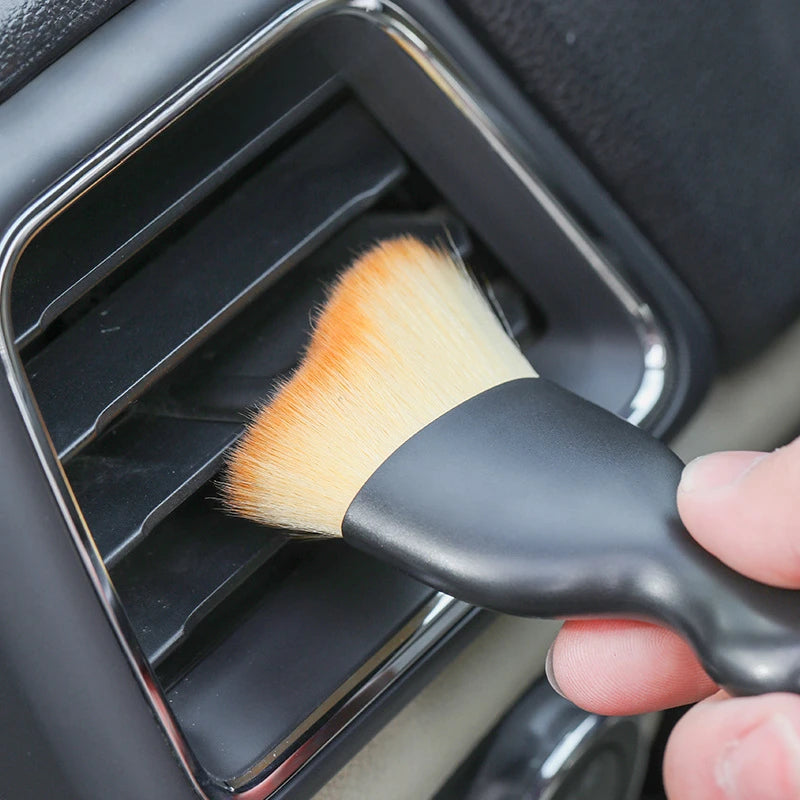 Cepillo suave para limpieza interior de coche, accesorio para quitar el polvo, para Volkswagen Tiguan, VW GTI, TOURAN, GOLF, POLO, MK7, MK5