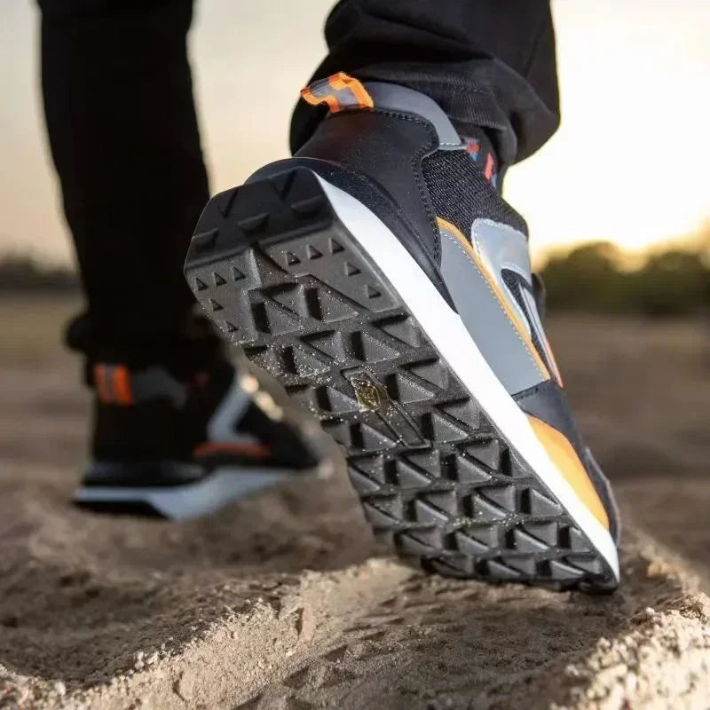 Zapatos de trabajo para hombre nuevos, con punta de acero, antigolpes y antipuñalamientos, transpirables y antideslizantes.