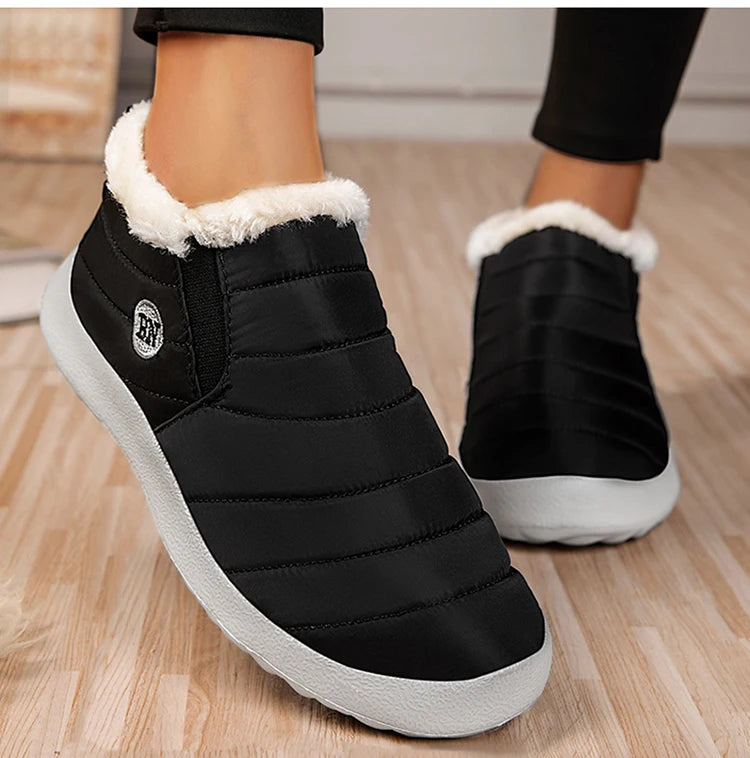 Botas de nieve cálidas para hombre, zapatillas de invierno de talla grande, zapatos de felpa para hombre, botines impermeables unisex, zapatos de trabajo para hombre, calzado