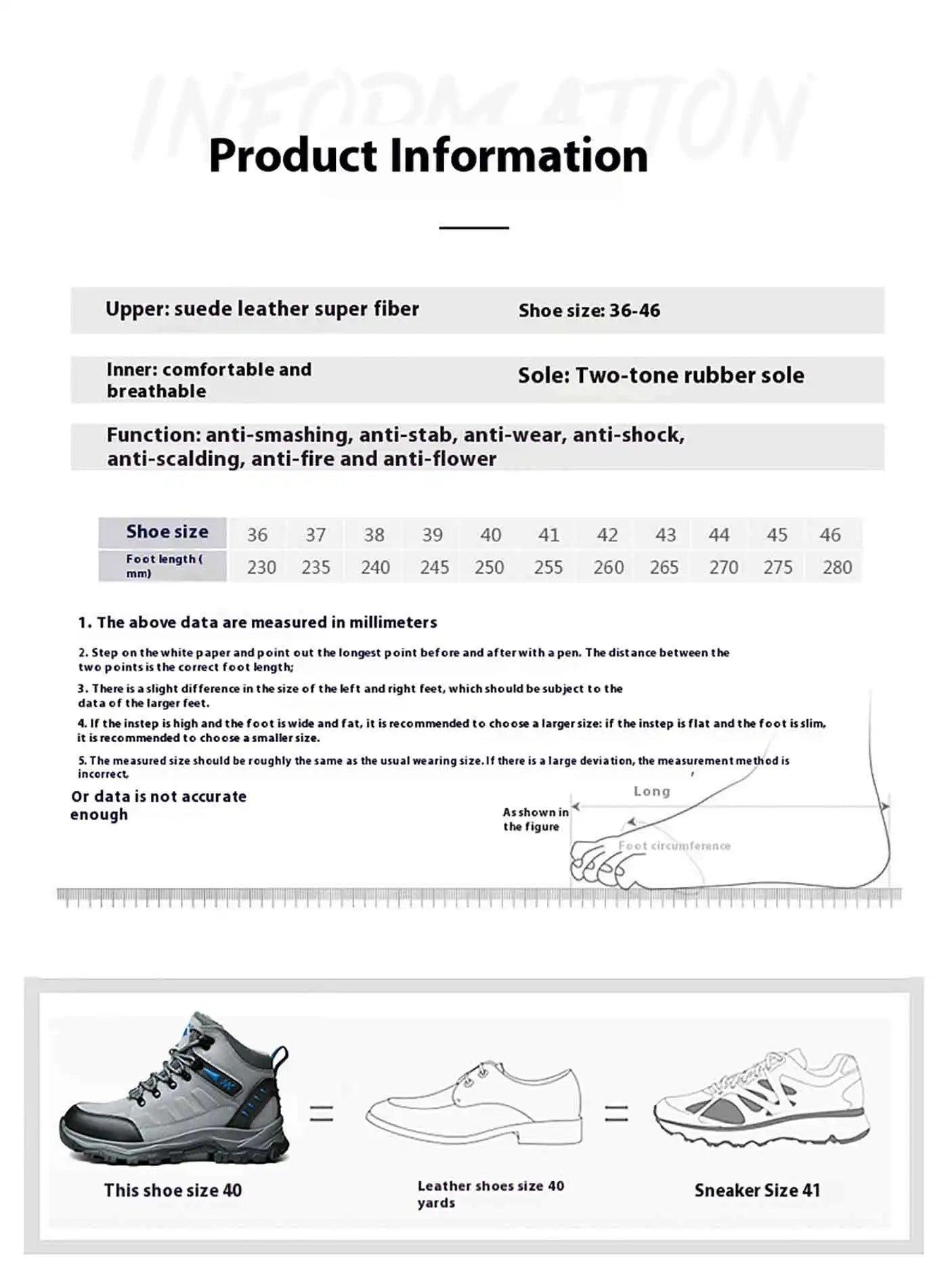 Los nuevos zapatos de protección laboral son anti-aplastamiento y anti-perforación, calzado cómodo y resistente para hombre, para otoño e invierno, ideal para la construcción.