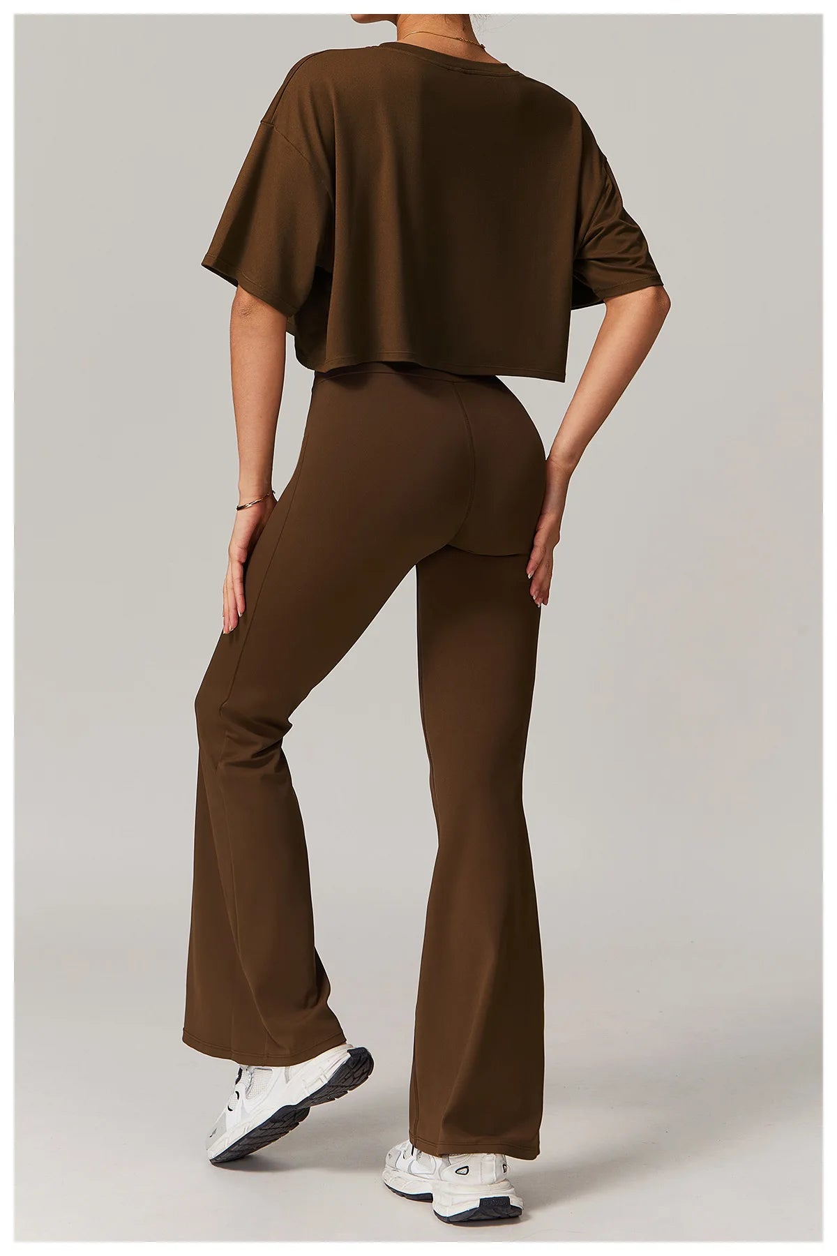 Leggings de yoga de cintura alta, estilo campana, transpirables, pantalones de yoga, para fitness, correr, realzar glúteos, entrenamiento en el gimnasio, ropa deportiva, pantalones de pierna ancha.