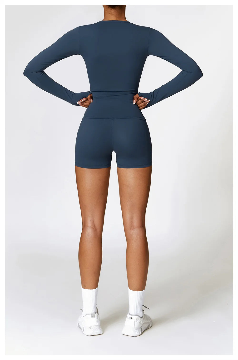 2PCS Seamless Yoga Set Women Workout Set Sportswear Gym Clothing Fitness Long Sleeve Crop Top High Waist Leggings Sports Suits