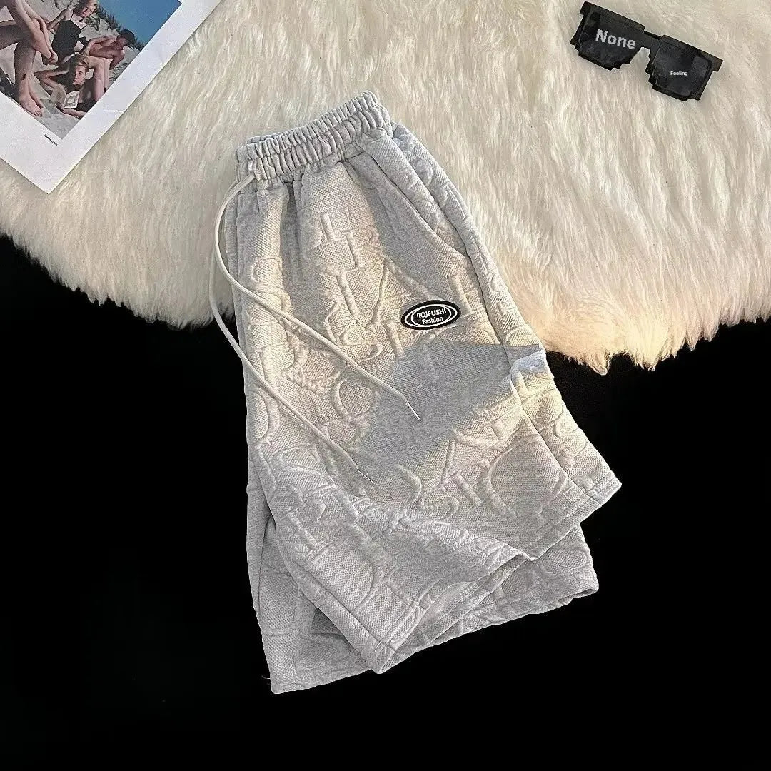 Conjunto de camiseta y pantalones cortos de manga corta para hombre, ropa deportiva informal de verano, corte holgado, marca de moda, largo de cinco cuartos, cómodo