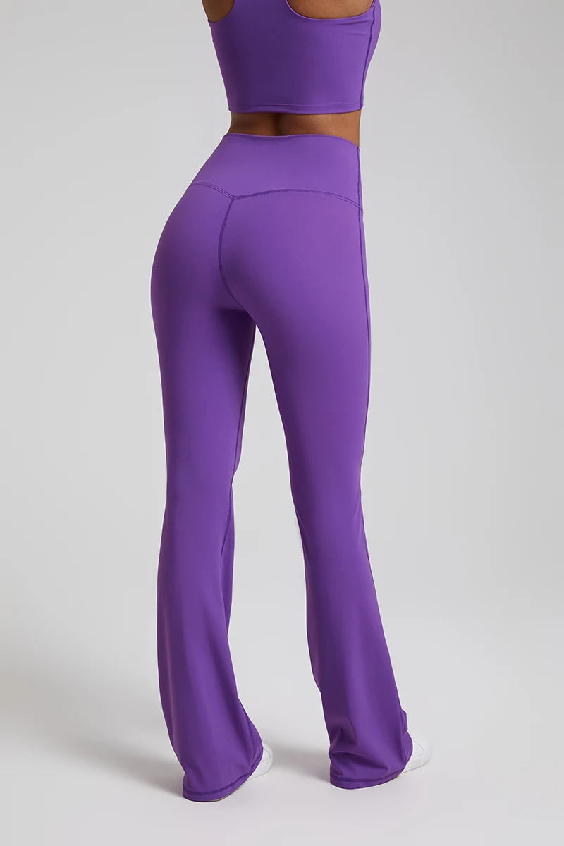 Buttery Soft High Waist Flare Leggings No Front Seam Workout Yoga Flared Pants Full Length Gym Sport Leggings Women Tights