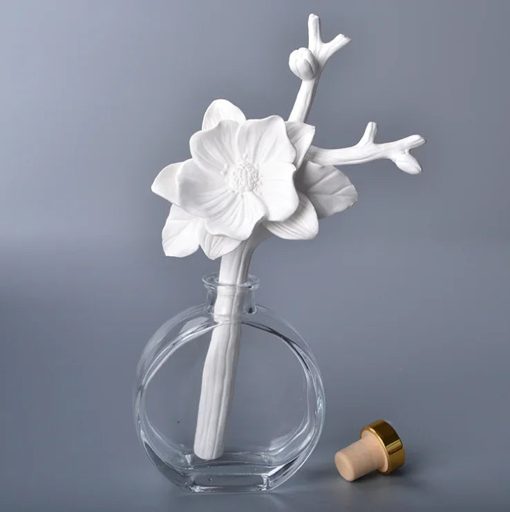 Decoración de fragancias para el hogar, accesorios decorativos, flor de cerámica para difusor de fragancias de interior