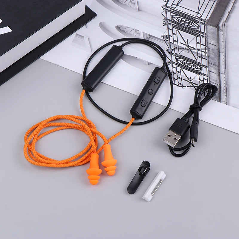 Tapones para los oídos con auriculares Bluetooth para el trabajo, supresión de ruido, protección auditiva, obras de construcción, líneas de producción y lugares ruidosos.