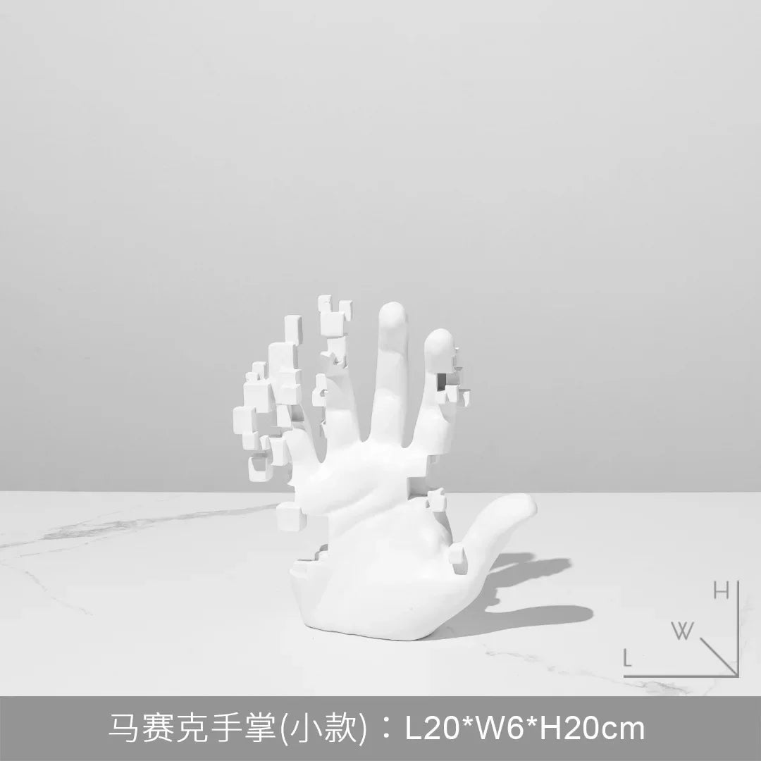 Decoración para el hogar, sala de estar, arte abstracto, palmera, mesa de lujo moderna, escultura de mano, accesorios para el hogar, figuras estéticas, decoración