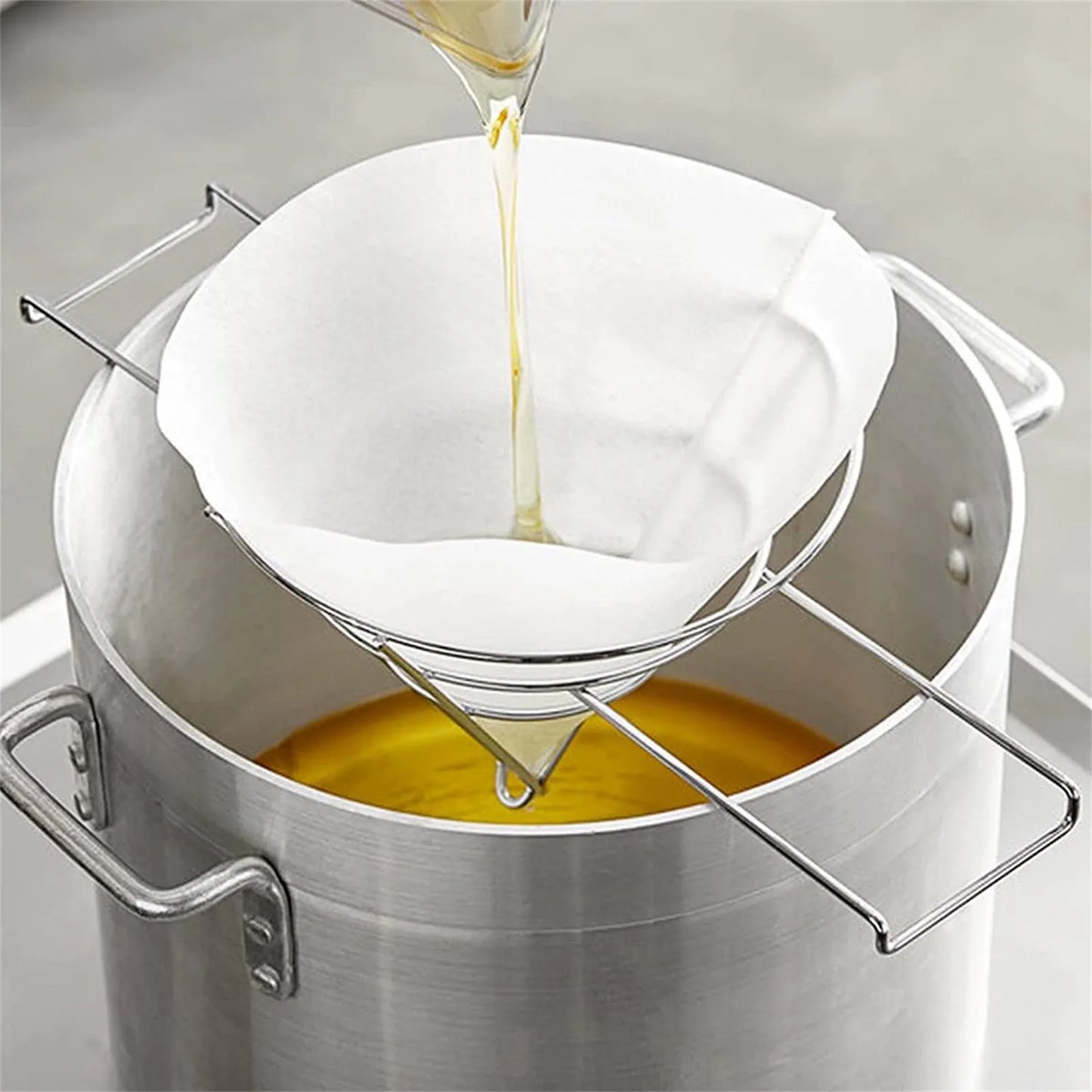 Filtros cónicos de aceite para freidora, no tejidos, para aceite de cocina y jarabe de arce, 40 unidades