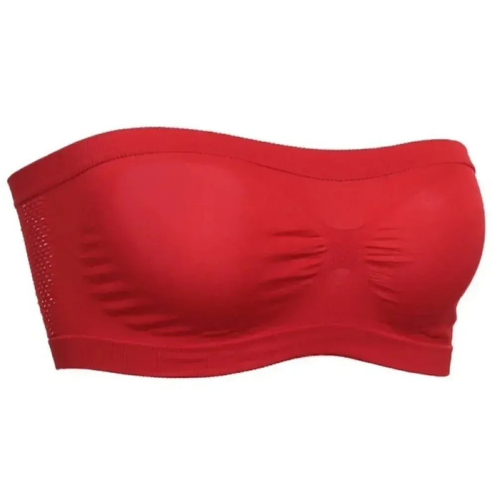 Sujetador de tubo de malla transpirable para mujer, sin protectores de pecho