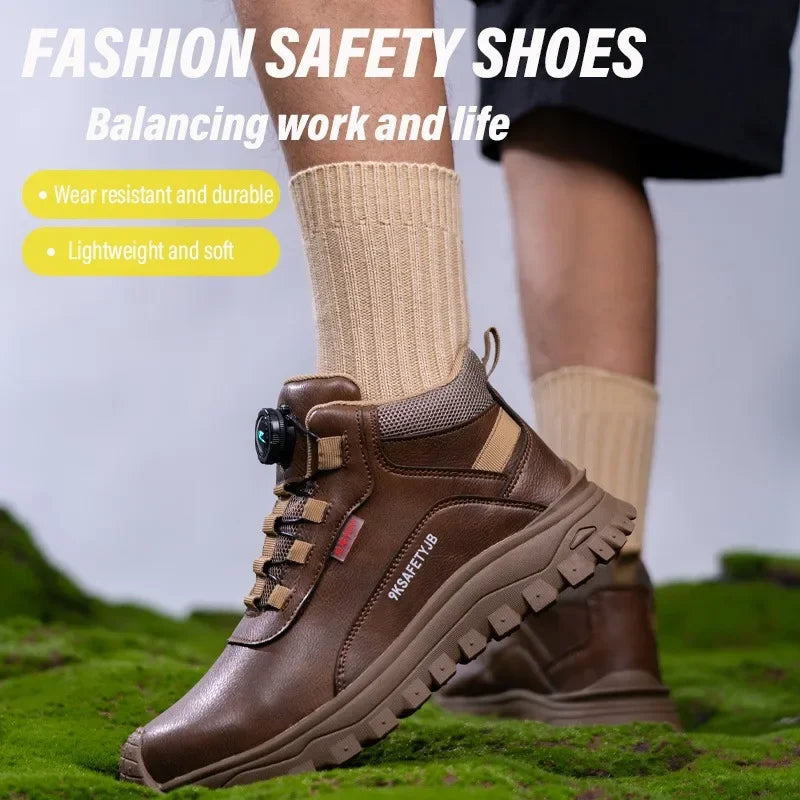 Zapatos de seguridad de 6 kV para hombre, modernos, con aislamiento, impermeables, antideslizantes, cómodos y transpirables.