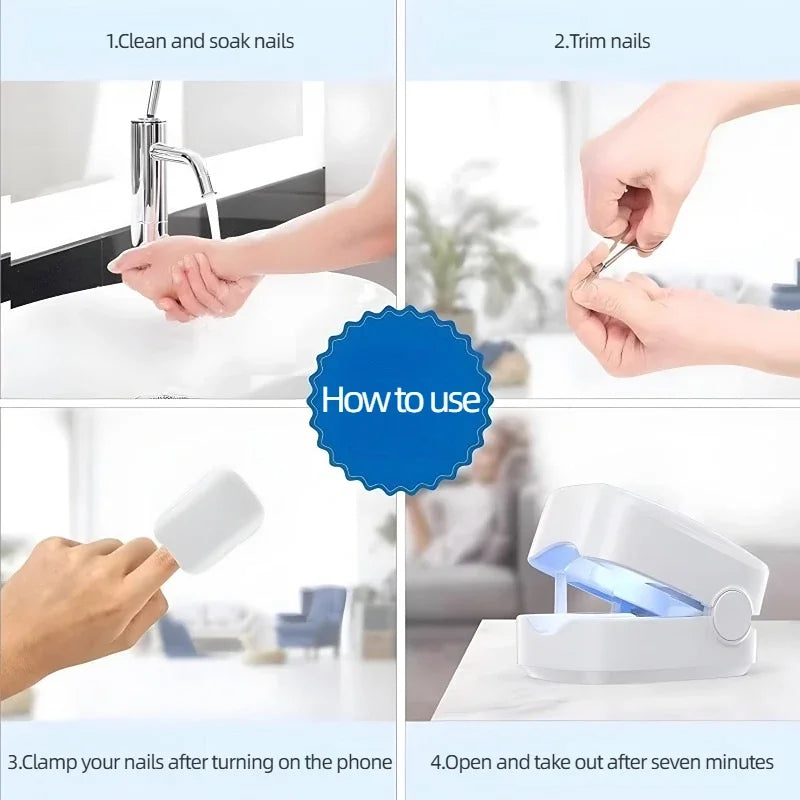 Dispositivo de asistencia láser para hongos en las uñas, dispositivo láser UV profesional para limpieza de hongos en las uñas, lámpara de fototerapia para uñas, carga tipo C, venta al por mayor