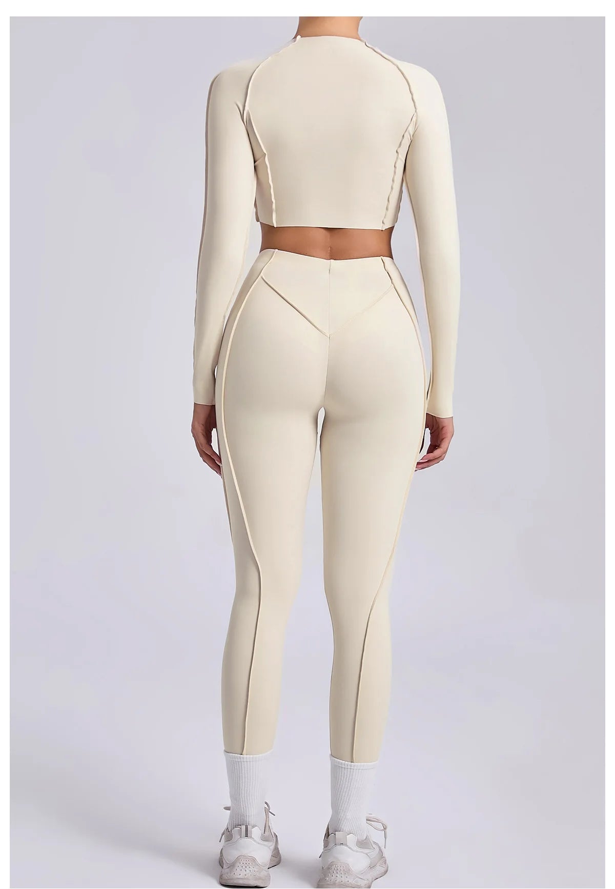 Yoga Set Workout Tracksuits 2 Pieces Gym Clothes Sportswear Yoga Suits For Women Fitness Set Sports Long Sleeved Gym Leggings