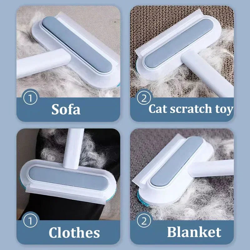 Juego de herramientas para quitar el pelo de mascotas, guantes reutilizables para eliminar la estática, guantes de aseo de doble cara para eliminar el pelo de perros y gatos en alfombras y sofás.