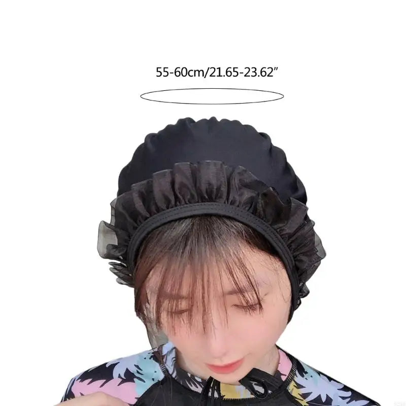 Gorros de ducha para cabello rizado, corto y largo que mantienen el peinado sin cambios.
