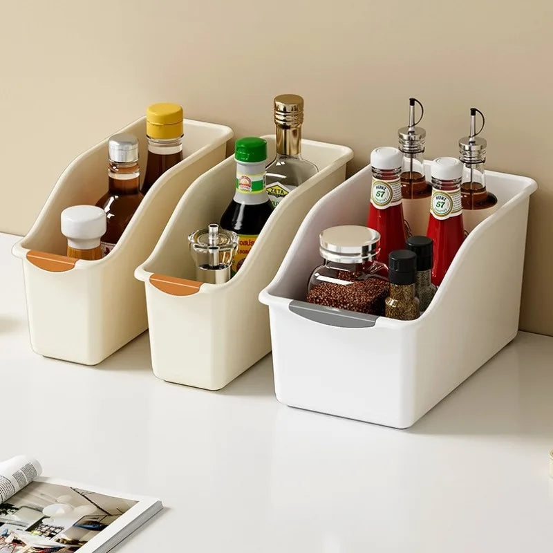 Organizador de gabinete con ruedas, contenedores de almacenamiento grandes, estantes ajustables, espacios estrechos, caja de organización multiusos para cocina y hogar