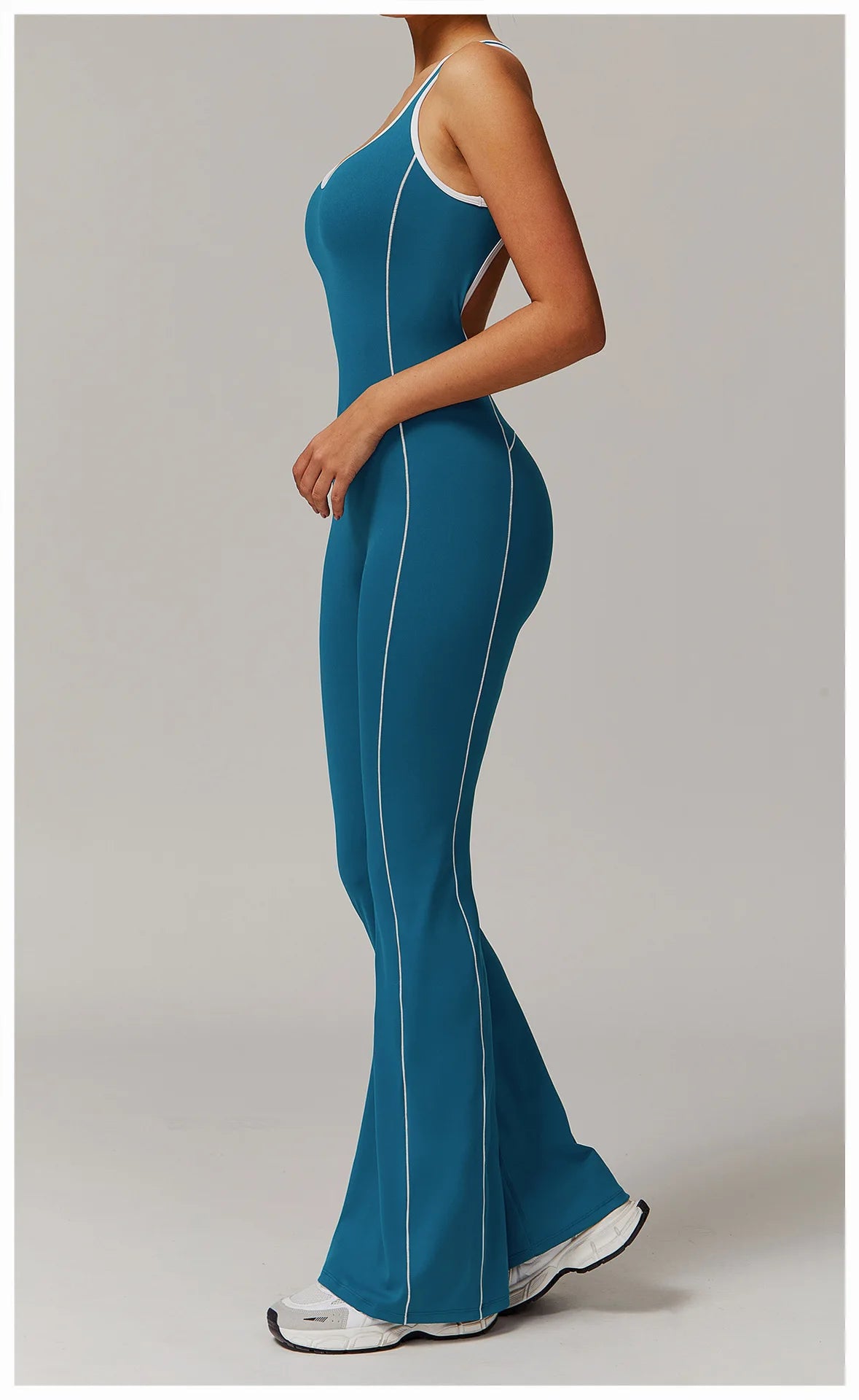 Conjunto de ropa deportiva de yoga con espalda cruzada para mujer, monos de una pieza con bloques de color, monos deportivos sin mangas, conjunto de gimnasio