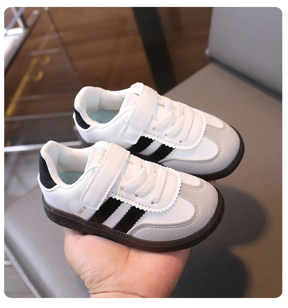 Zapatillas deportivas de moda para niños, de piel sintética, ergonómicas, con suela blanda, tenis para niño y niña.