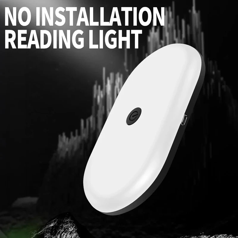 Luz de techo de coche, iluminación interior, luz de ambiente de techo magnética, luz de lectura, iluminación de gabinete, iluminación de dormitorio, carga inalámbrica USB