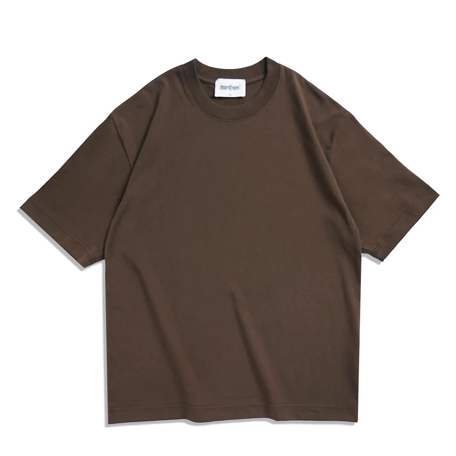 WAVLATII Camisetas de verano de gran tamaño para mujeres y hombres, camisetas casuales marrones para mujeres, camisetas de calle coreanas, camisetas unisex básicas sólidas para jóvenes y geniales