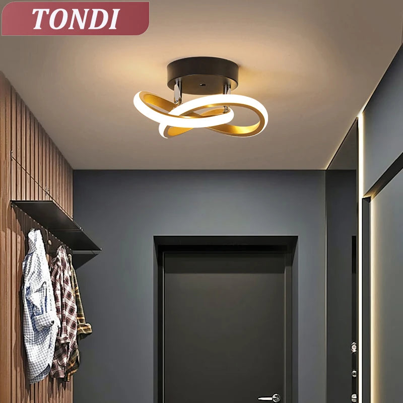 Lámpara de techo LED moderna minimalista para balcón, pasillo, porche, canal, estilo nórdico, para guardarropa