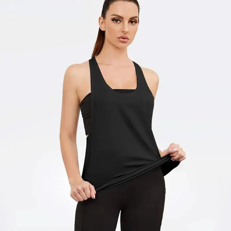 Chaleco deportivo para mujer, de secado rápido, ajustado, sin mangas, para correr