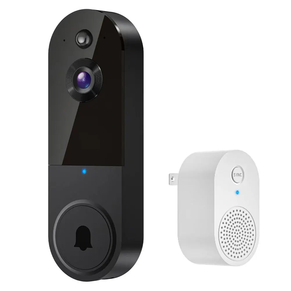 Timbre de puerta inalámbrico con cámara y video de 1080P, timbre inteligente con WiFi, seguridad para el hogar, detección de movimiento, visión nocturna, intercomunicador