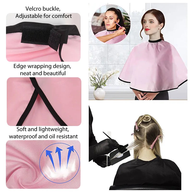 Capa de maquillaje duradera, capa de corte de pelo, uso en salón de peluquería en casa, capa de corte de pelo, fácil de limpiar