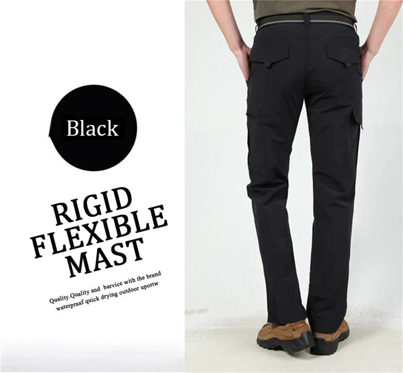 Pantalones de carga tácticos impermeables para hombre, pantalón largo militar, informal, transpirable, de secado rápido, para exteriores, nuevo modelo