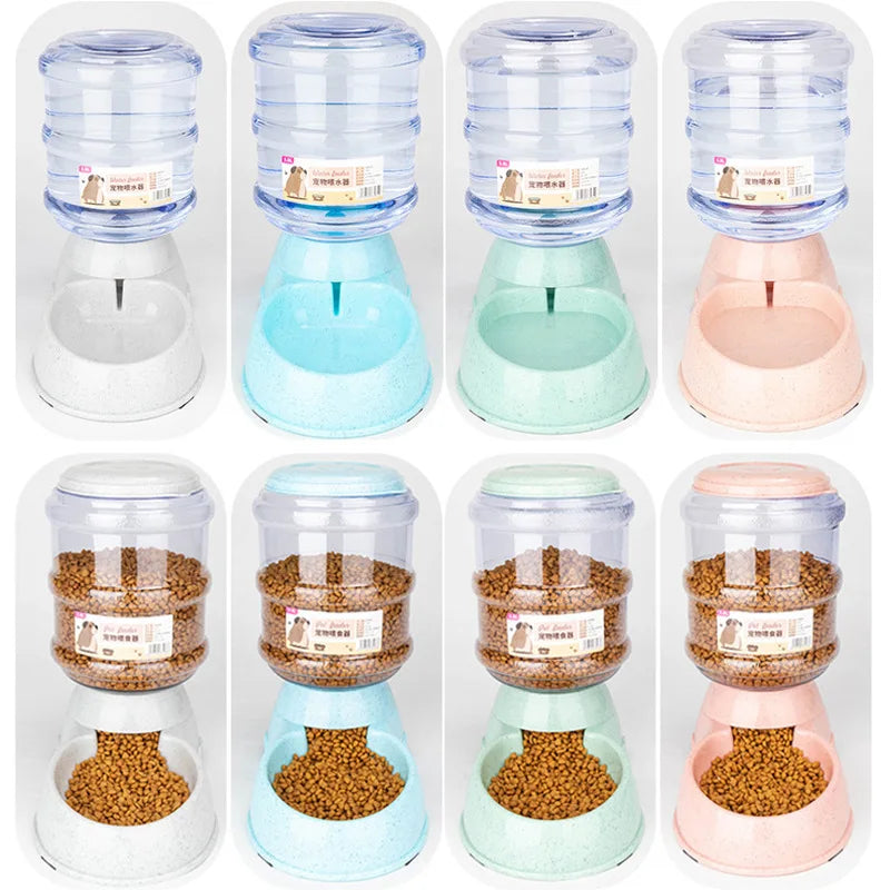 Comederos para mascotas de gran capacidad, comederos para perros pequeños, dispensadores de agua automáticos, comederos para gatos, bebederos para mascotas