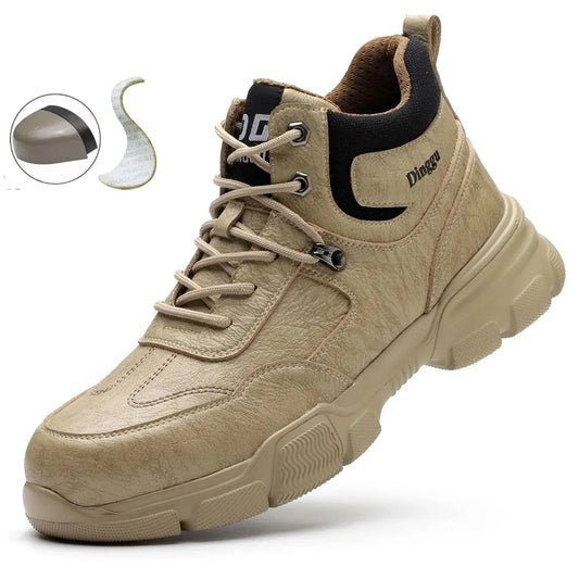 Botas de trabajo indestructibles, zapatos de seguridad para hombre, zapatos con puntera de acero, zapatillas a prueba de pinchazos, zapatos de trabajo antideslizantes para hombre, botas tácticas para hombre.