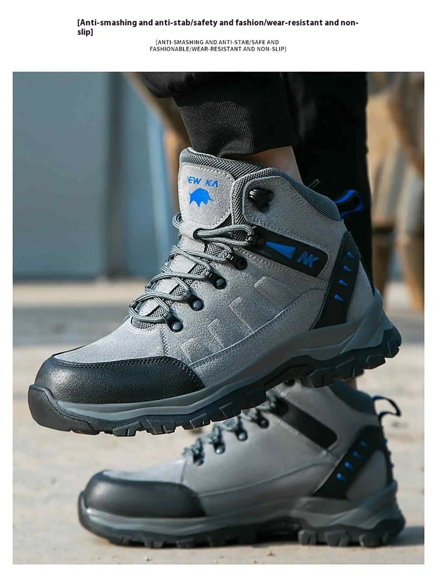 Los nuevos zapatos de protección laboral son anti-aplastamiento y anti-perforación, calzado cómodo y resistente para hombre, para otoño e invierno, ideal para la construcción.