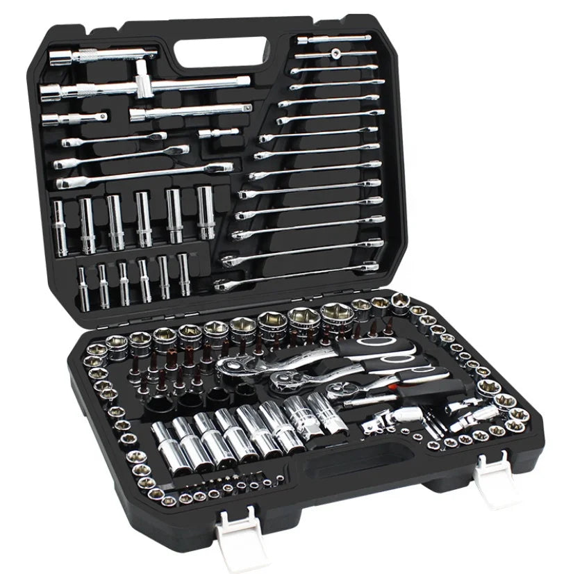 Herramienta Automotriz Kit de Herramientas Mecánicas y Juego de Dados Juego Completo de Herramientas Mecánicas con Caja