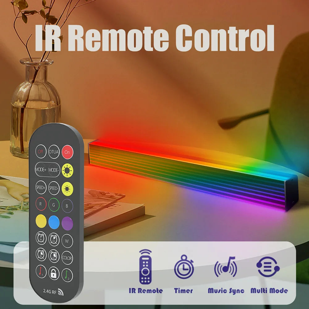 Par de luces LED RGB para decoración de habitaciones, lámpara Abyss con Bluetooth, luz nocturna ambiental, iluminación de ambiente para escritorio, TV, PC, juegos, retroiluminación