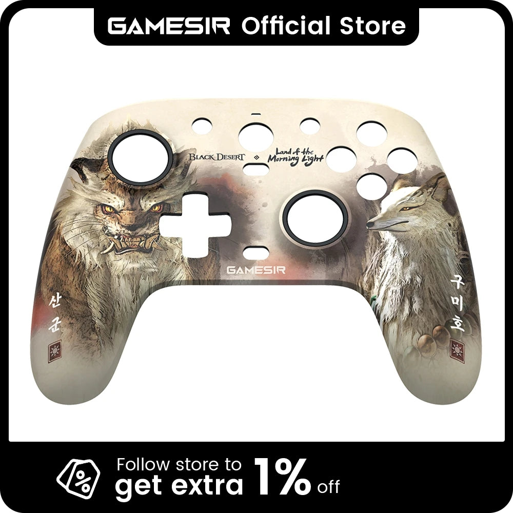 Accesorios para juegos: Carcasa de repuesto Black Desert, cable tipo C, anillo antifricción para GameSir G7 SE, G7 HE y Kaleid Gamepad.