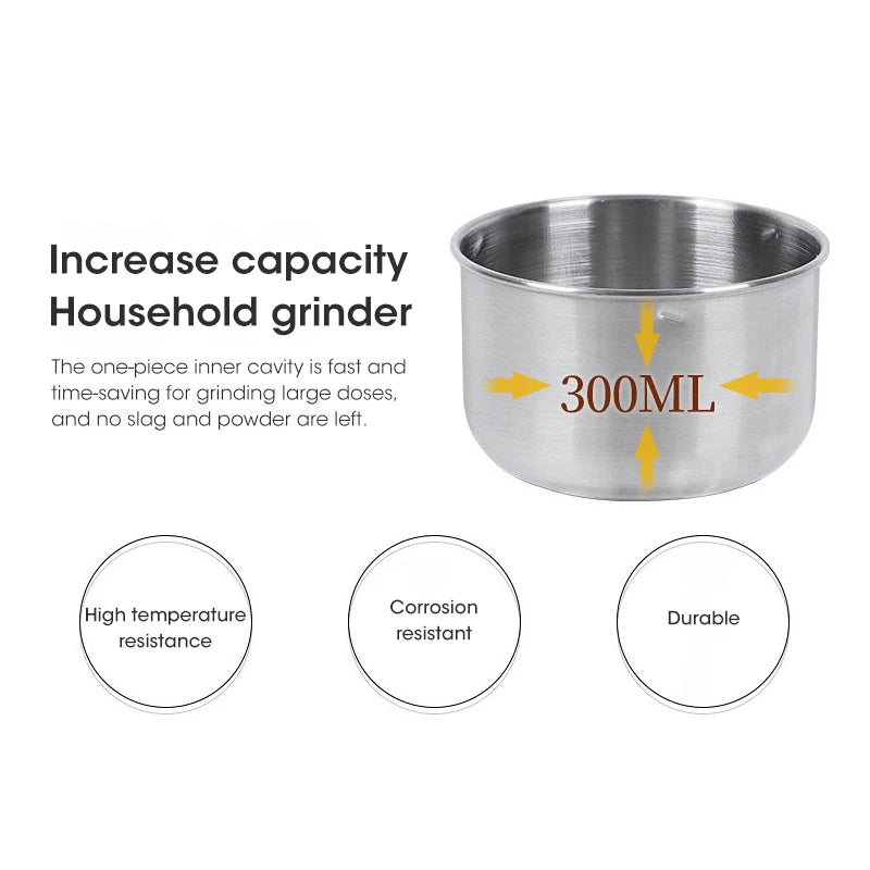 Mini molinillo eléctrico doméstico de 300 ml, pulverizador ultrafino para alimentos para bebés, molinillo de café, molinillo de especias y pimienta, molinillo de granos con 2 o 4 cuchillas.