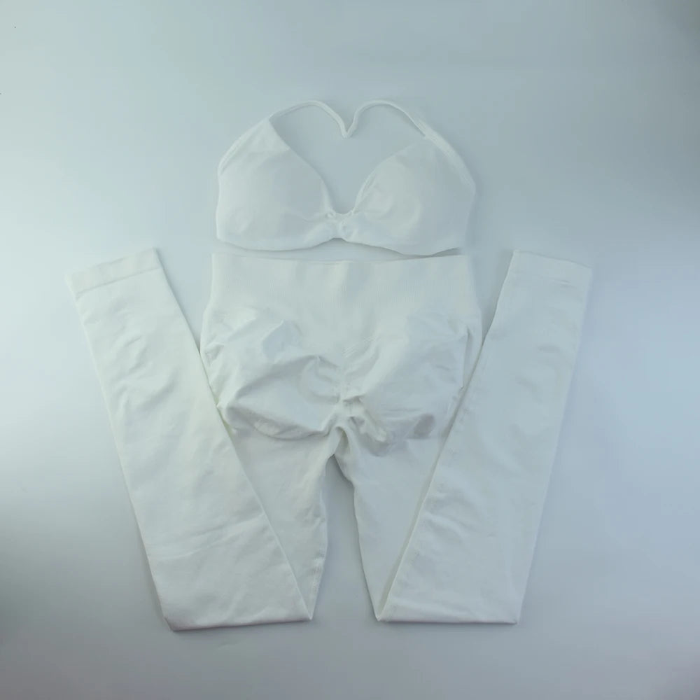 Conjunto de 2 sujetadores de tirantes finos para gimnasio, sin costuras, de alta sujeción, para mujer, deportivos, para entrenamiento, yoga, sin logotipo