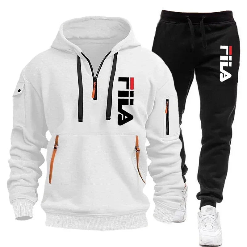 Conjuntos de ropa deportiva para hombre para otoño e invierno 2025, ropa de marca de moda, conjuntos de ropa deportiva y ropa deportiva de manga larga de gran tamaño.