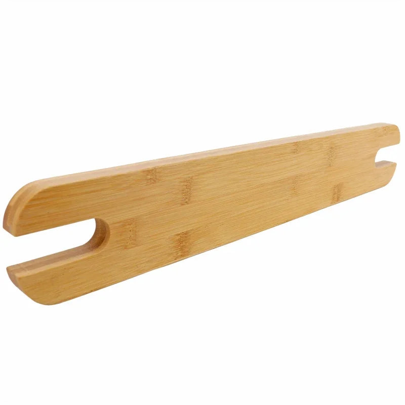 Reposapiés para trona de bebé, asiento de madera de bambú natural, reposapiés antideslizante, estable, accesorios para trona, artículos para bebés y niños.