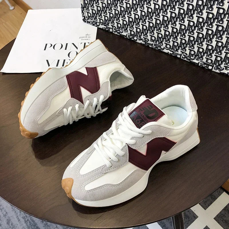 Zapatos deportivos transpirables para mujer, zapatos casuales de verano 2025 con suela gruesa vulcanizados, zapatos de diseñador para caminar, zapatos de moda para mujer