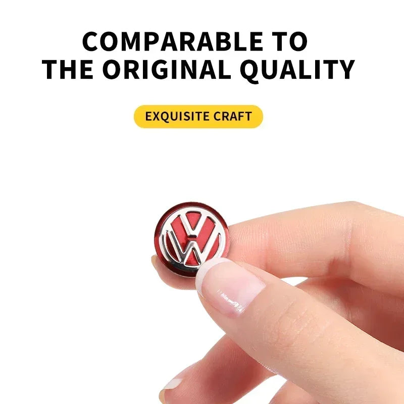Pegatinas para llave remota de coche de 14 mm, emblema, accesorios de estilo para Volkswagen MK7 MK6 MK5 Ibiza Leon FR 2 Aztec Golf-4 5 6 7 Passat