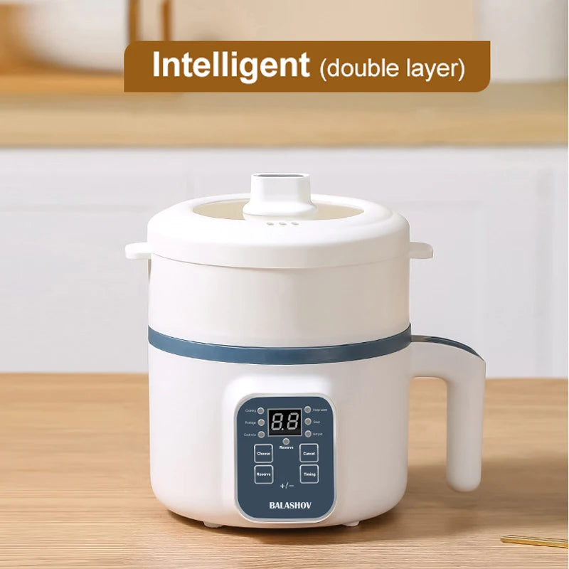 Olla arrocera eléctrica de 1,7 l, de una sola capa y doble capa, 220 V, antiadherente, inteligente, mecánica, para cocinar arroz al vapor en casa.