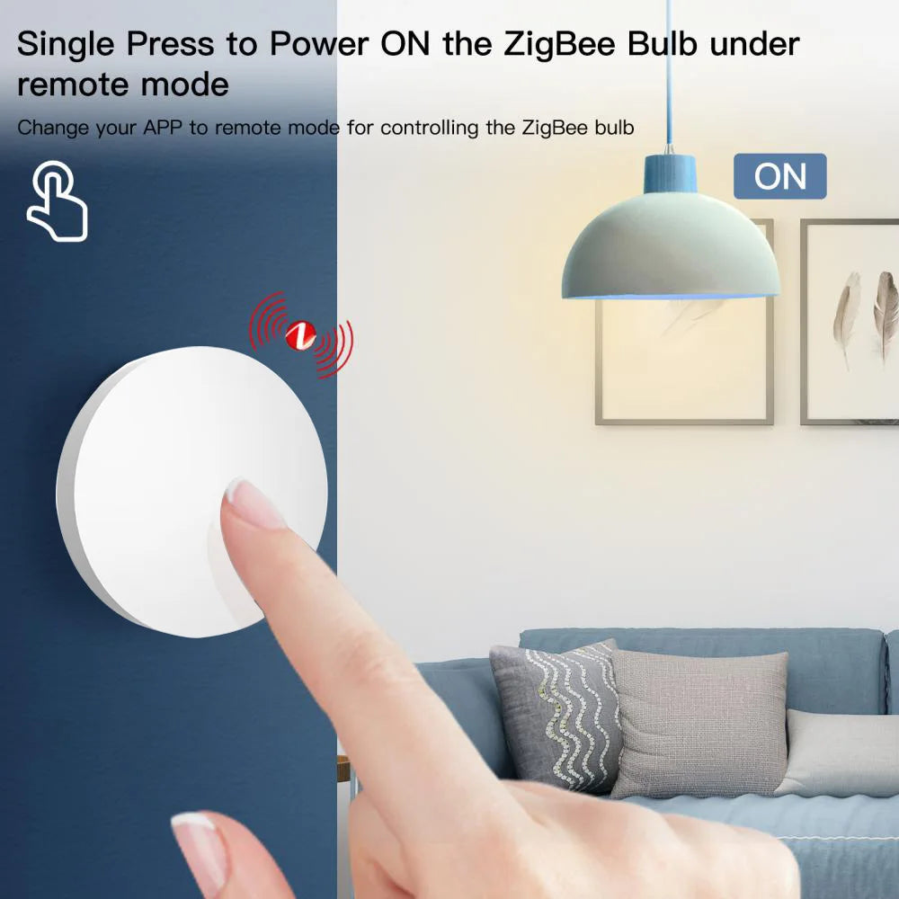 Interruptor de escena inteligente Tuya ZigBee (1 o 2 unidades), con conexión a batería, compatible con dispositivos Smart Life ZigBee.