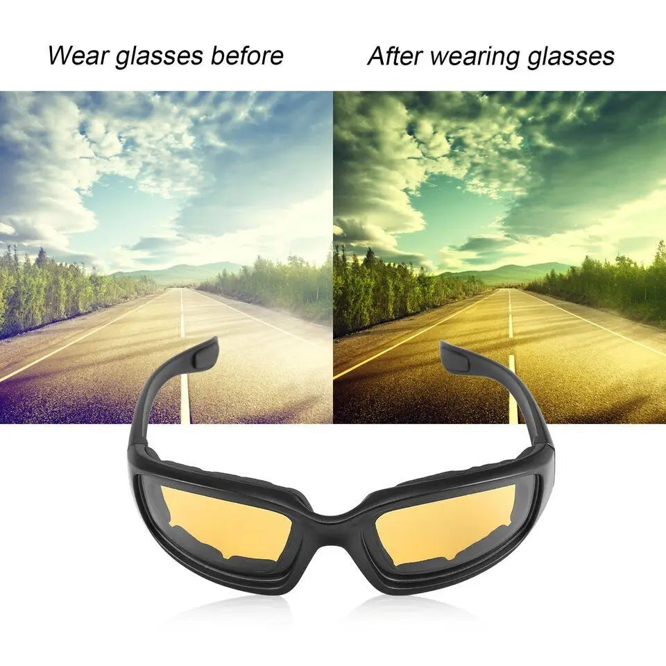 Gafas de protección UV para exteriores, acolchadas, anti-UV, unisex, deportivas, para motociclistas y aventureros.